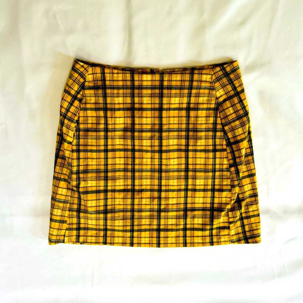 Yellow Plaid Mini skirt Urban Outfitters XS